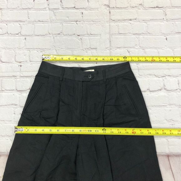 Vintage Isabel Ardee Women Pleated Trouser Dress Pants Size 6 Linen Blend M126 8 - Picture 2 of 16